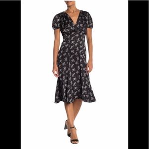 Betsey Johnson Vintage V neck dress with bow print